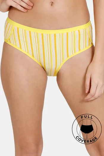 Buy Zivame Woodstock Mood Low Rise Full Coverage Hipster Panty - Maize