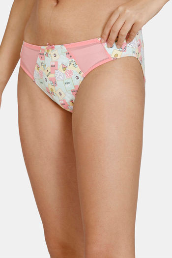 Buy Zivame Retro Vibes Low Rise Full Coverage Hipster Panty - Flamingo Pink  at Rs.299 online