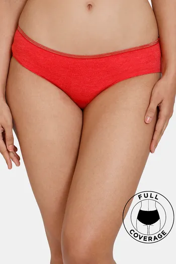 Buy Zivame Colour Crazy Low Rise Full Coverage Hipster Panty - Salsa