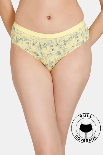 Buy Women's Pack of 2 Zivame Plain Tummy Trimmer Hipster Panties