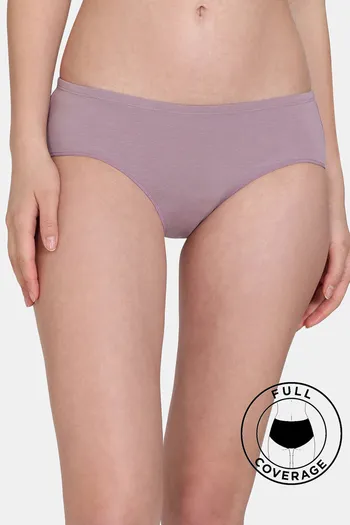 Buy Zivame Low Rise Full Coverage No Visible Panty Line Hipster - Elderberry