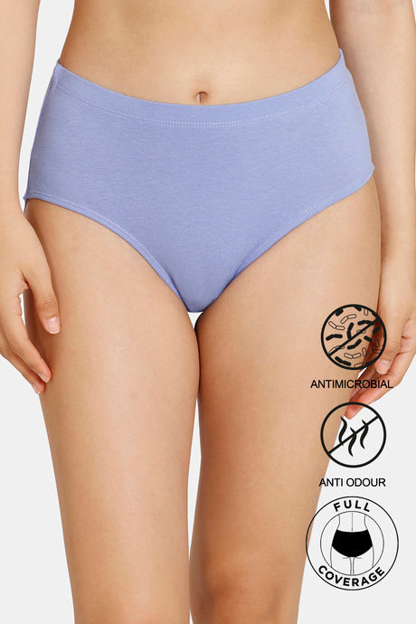 Buy Zivame Anti-Microbial High Rise Full Coverage Hipster Panty - Jacaranda  at Rs.192 online