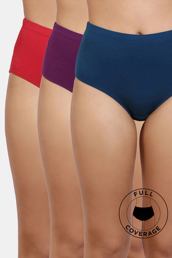 Buy online Pack Of 2 Solid Mid Rise Hipster Full Coverage Panty from  lingerie for Women by Da Intimo for ₹529 at 47% off