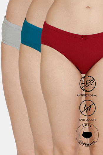 Buy Zivame Anti-Microbial High Rise Full Coverage Tummy Tucker Hipster  Panty (Pack of 2) - Assorted at Rs.360 online