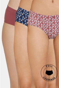 Buy Marks & Spencer Medium Rise Three-Fourth Coverage Hipster Panty (Pack  of 3) - Assorted at Rs.649 online