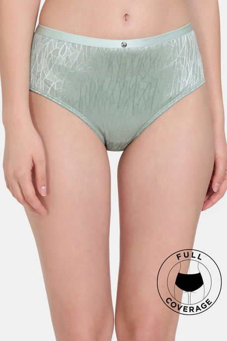 Buy Zivame Coral Glaze Medium Rise Full Coverage Hipster Panty - Granite  Green at Rs.298 online