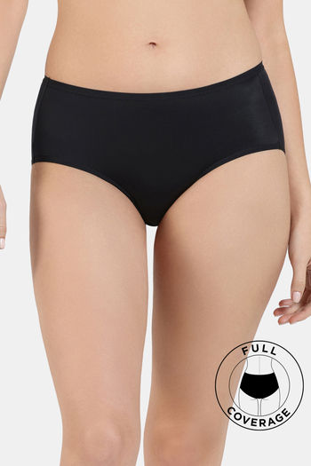 Buy Zivame Medium Rise Full Coverage Hipster Panty - Anthracite