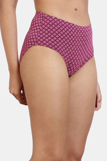 Buy Zivame Anti-Microbial High Rise Full Coverage Tummy Tucker Hipster Panty  (Pack of 2) - Assorted at Rs.337 online