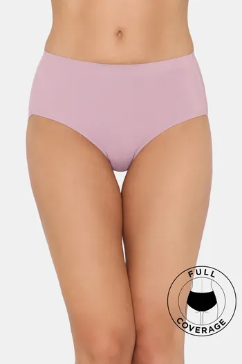 Buy Zivame Medium Rise Full Coverage No Visible Panty Line Hipster - Elderberry