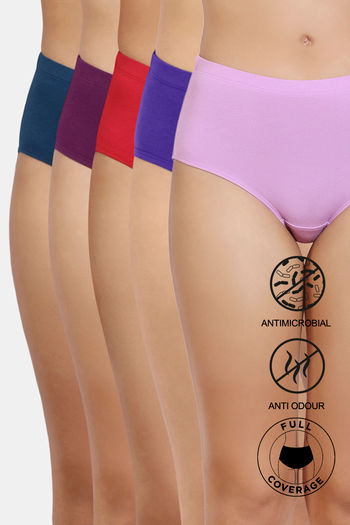 6 12 Pack Women Seamless High Rise Full Coverage Nylon Panty