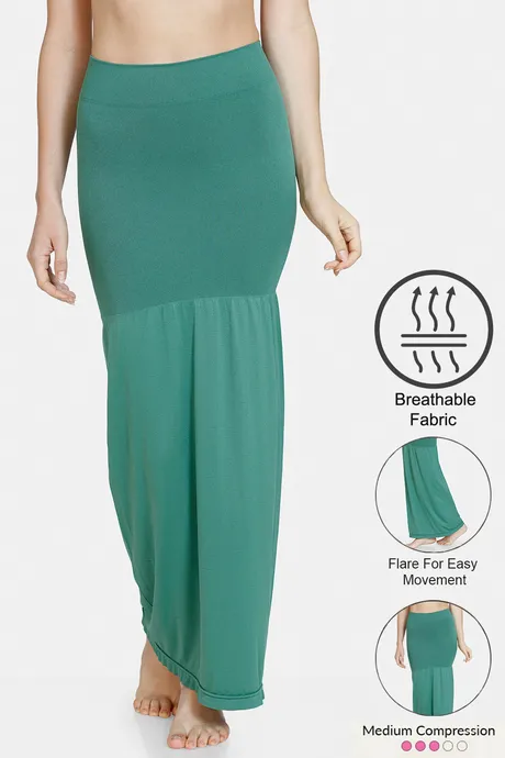 Zivame Medium Control Mermaid Saree Shapewear ™-Green