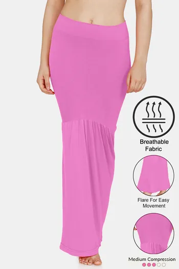 Buy Zivame All Day Flared Mermaid Saree Shapewear - Pink