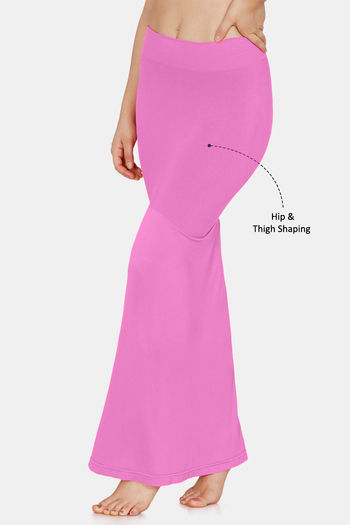Buy Zivame All Day Seamless Mermaid Saree Shapewear With Removable Drawcord  - Pink at Rs.907 online