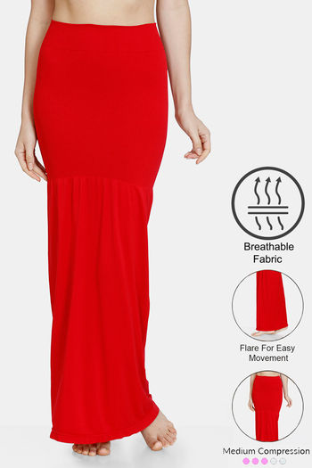Buy Zivame All Day Flared Mermaid Saree Shapewear - Red