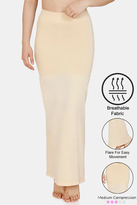 Traditional Flare Saree Shapewear Petticoat Color White Size Medium For  Women