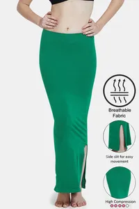 Buy Zivame All Day Seamless Slit Mermaid Saree Shapewear - Green