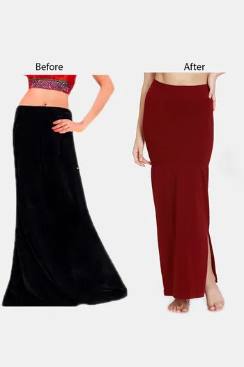 BUYONN Maroon Colour Saree Shapewear For Women Microfiber Lycra Petticoat  For Women , Shaper For Saree at Rs 449.00, Hyderabad