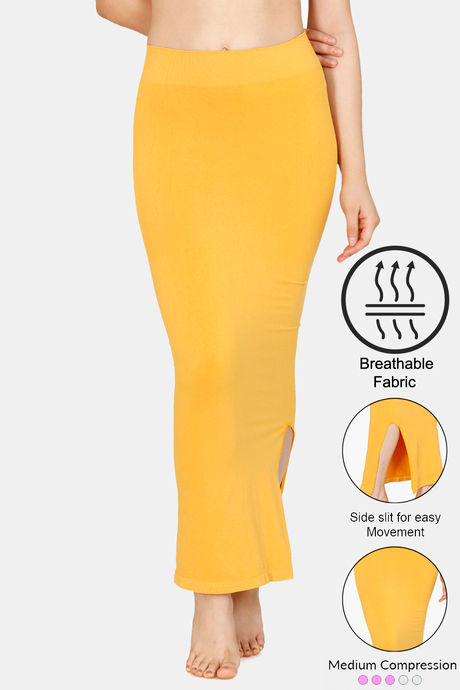Buy Zivame All Day Seamless Slit Mermaid Saree Shapewear - Mustard at  Rs.648 online