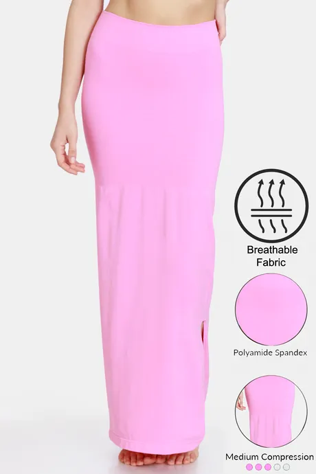 Buy Zivame All Day Seamless Slit Mermaid Saree Shapewear - Pink at