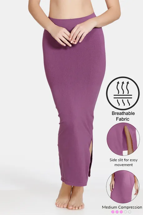 Magenta Saree Shapewear with side slit