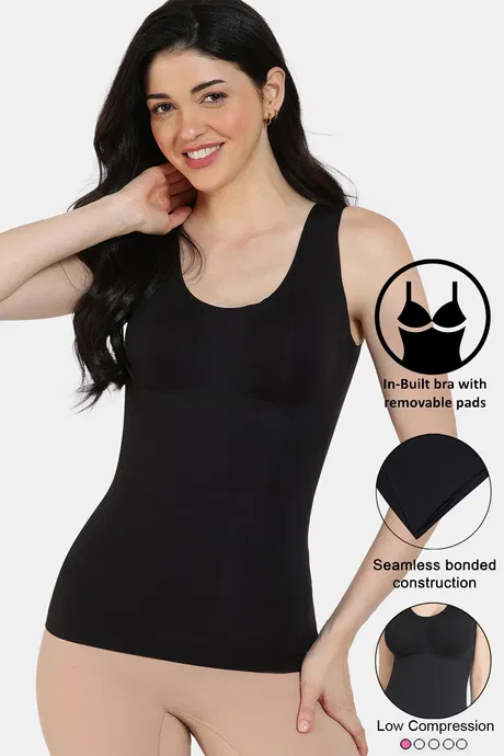 Padded Built In Bra Buy Zivame All Day Miracle Shaping Tank With