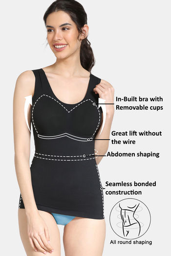 Zivame - Very Very Versatile. With a wire-free in-built bra and shaping tank,  you can go from work, to workout, to girls night out in the Zivame Miracle Shaping  Tank. Cut from