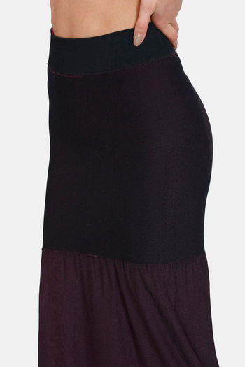 Buy Zivame All Day Flared Mermaid Reversible Saree Shapewear - Purple Black  at Rs.1799 online