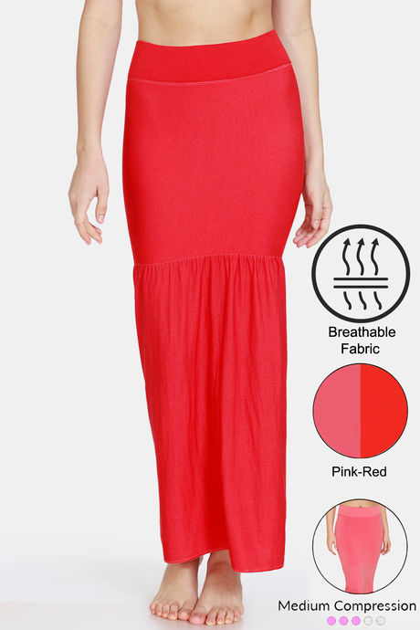Zivame Shapewear : Zivame High Compression Flared Mermaid Saree Shapewear  Red Online