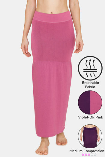 Buy Zivame All Day Flared Mermaid Reversible Saree Shapewear - Violet Dk Pink