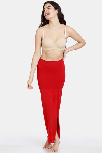Buy Zivame High Compression Slit Mermaid Saree Shapewear - Red Bud online