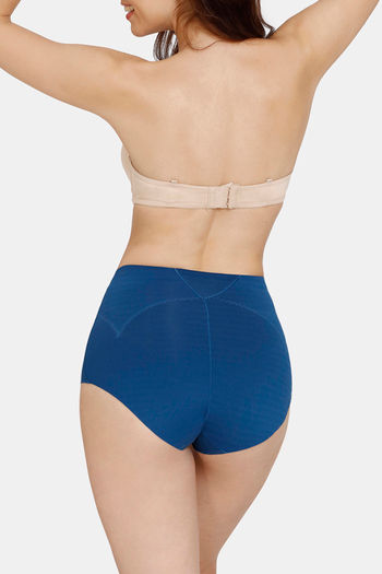 Zivame Tummy Control Midwaist Hipster Panty - Blue