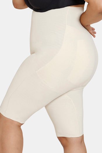 Buy Zivame All Day Highwaist Butt Enhancing Thigh Shaper - Oyster White at  Rs.1276 online