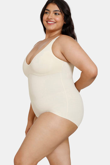 Buy Zivame All Day Light Weight Shaping Bodysuit - Oyster White at