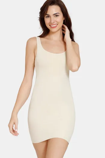 Zivame High Compression Shaping Dress - Oyster White