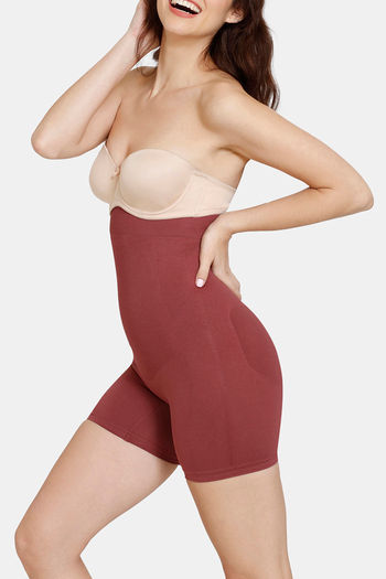 Buy Zivame All Day Seamless Highwaist Thigh Shaper - Wild Ginger at Rs.508  online