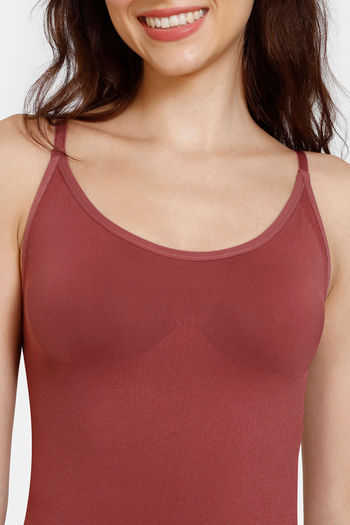 Zivame All Day Seamless Shaping Camisole - Wild Ginger