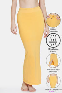 Buy Zivame Seamless All Day Mermaid Saree Shapewear With Removable Drawcord - Mustard
