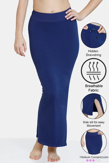 Ladies Cotton Blend Navy Blue Saree Shapewear at Rs 150/piece