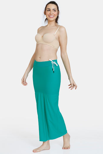 Zivame All Day Flared Mermaid Saree Shapewear - Green