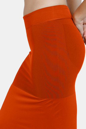 Buy Zivame All Day Flared Mermaid Reversible Saree Shapewear - Persimmon  Orange N Jet Black online