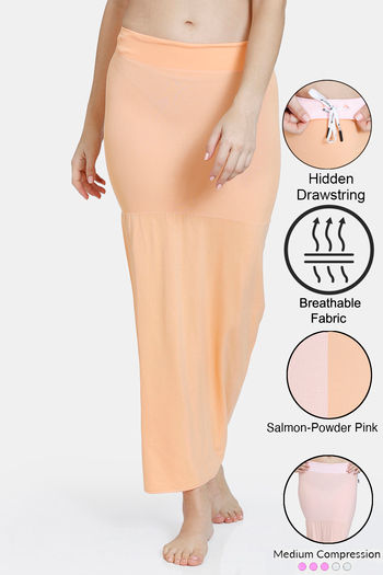 Buy CLOVIA Pink Women's Saree Shapewear with Drawstring