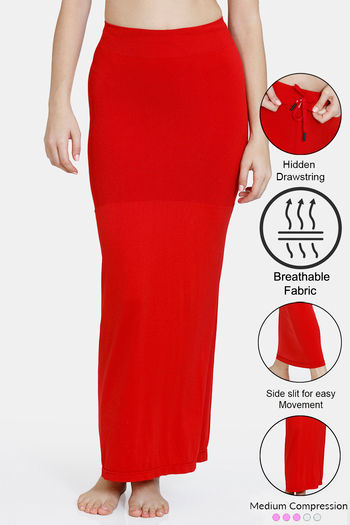Zivame Shapewear : Zivame High Compression Flared Mermaid Saree Shapewear  Red Online