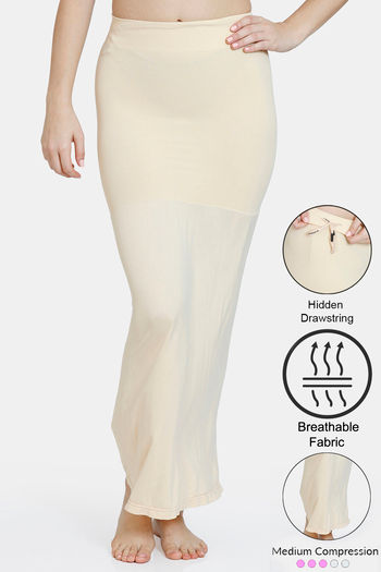 Buy Zivame All Day Seamless Flared Saree Shapewear - Skin
