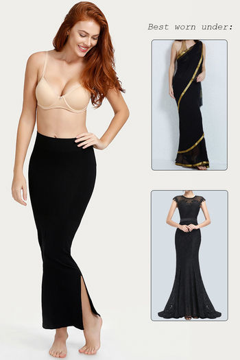 Buy Zivame All Day Slit Mermaid Saree Shapewear - Black at Rs.748