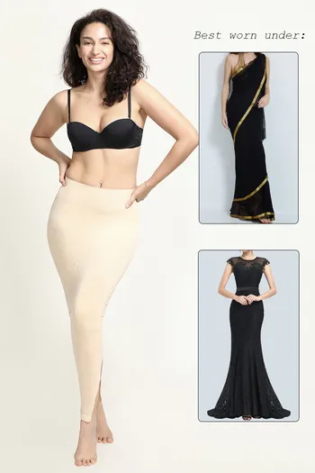 Buy Zivame All Day Slit Mermaid Saree Shapewear - Black at Rs.648