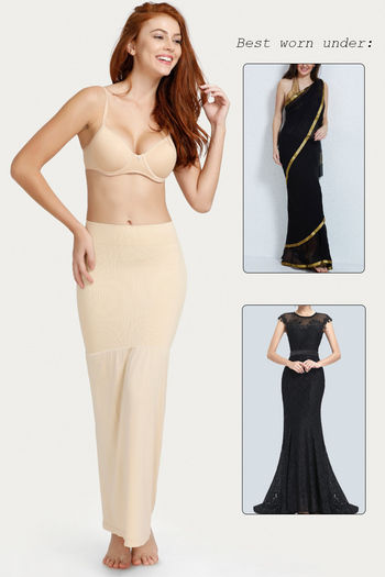 Buy Zivame All Day Flared Mermaid Saree Shapewear - Skin at Rs.583 online, Shapewear  online