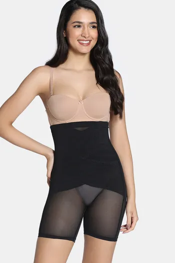 Buy Zivame Butt Enhancing Highwaist Thigh Shaper - Black