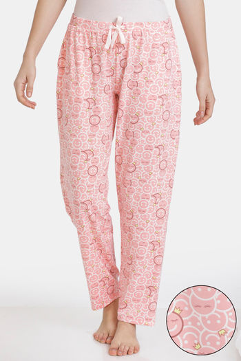 Buy Zivame Must Haves Butter-Soft Poly Knit Pyjama - Pink