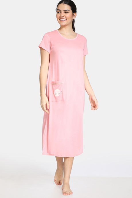 Buy Zivame Maternity Knit Cotton Pyjama - Pink Icing at Rs.500 online
