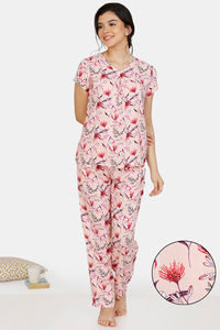 Buy Zivame Tree of Life Rayon Pyjama Set - Pink